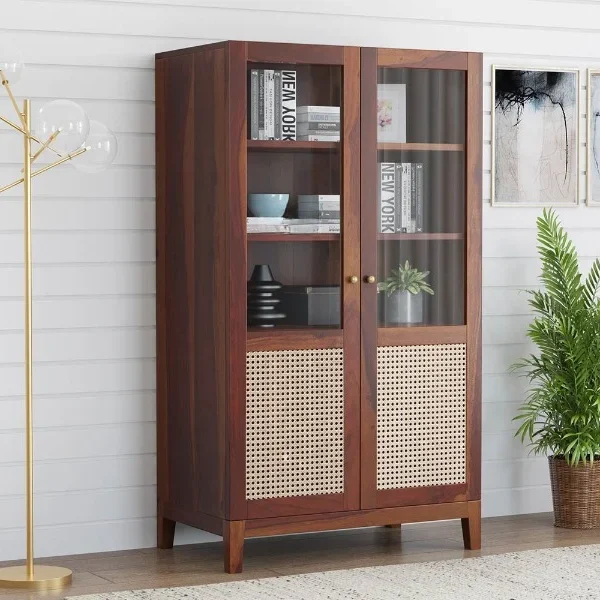 Solid Wood Cane Book Shelf
